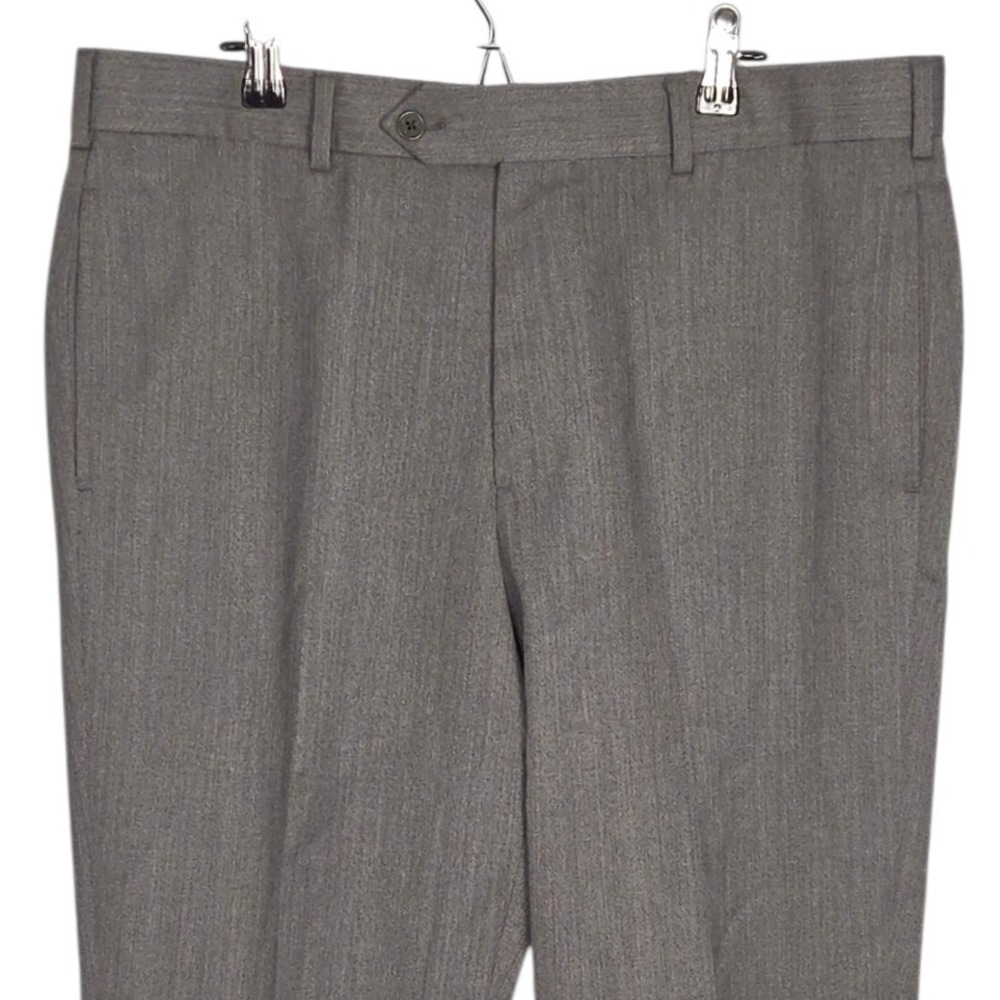 Brooks Brothers Madison 100% Wool Dress Pants Men 37x30 Gray Flat Front Made USA
